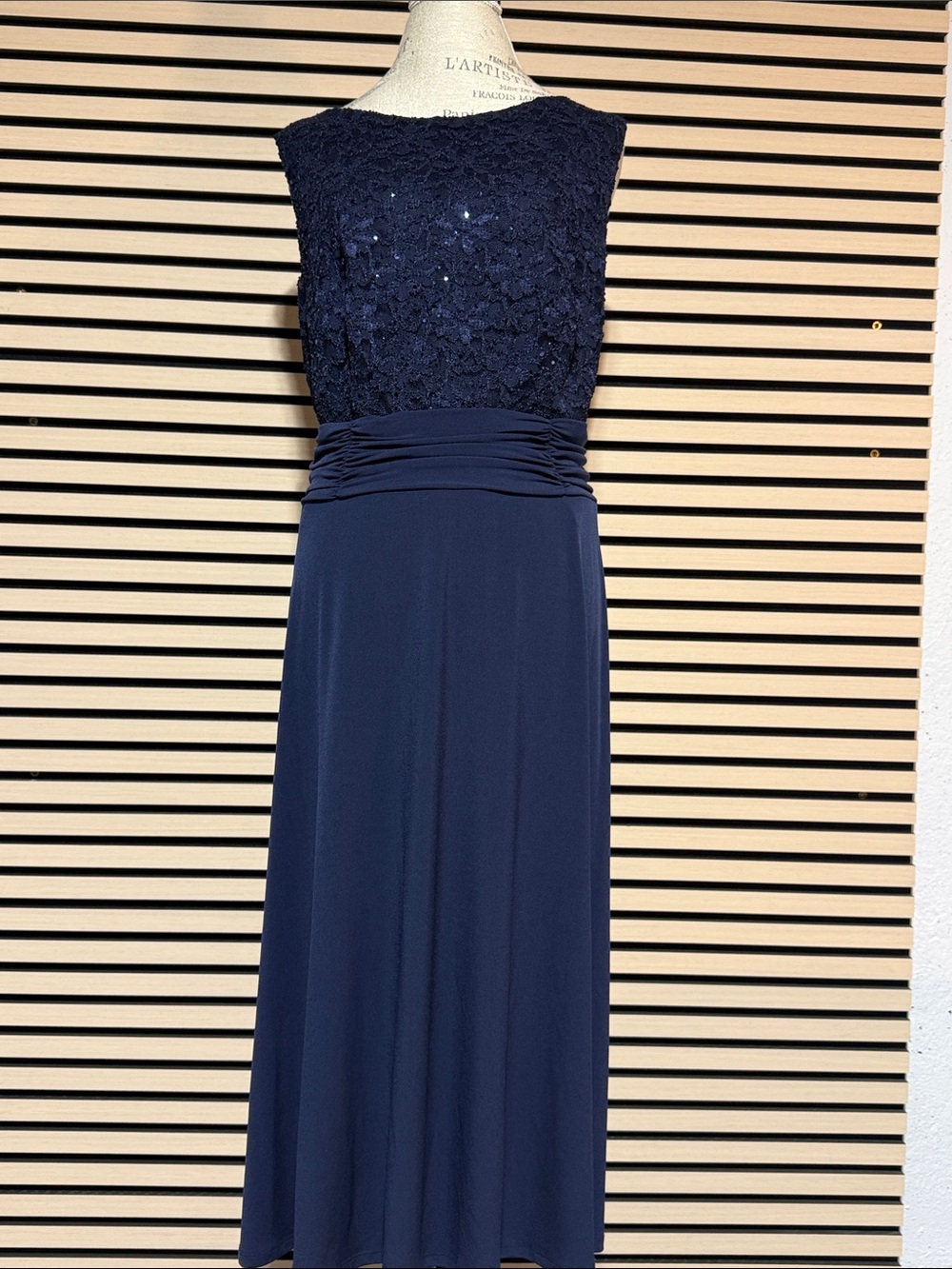 NWT Navy Blue Lace Dress Size 14 - Picture 4 of 12